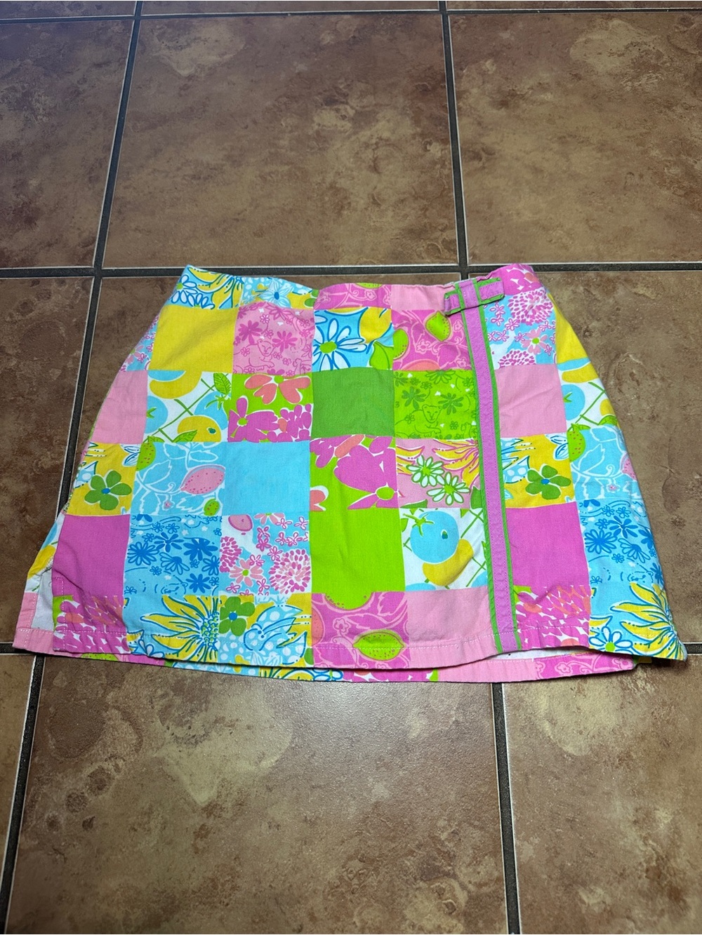Vintage White Label Lilly
Pulitzer Patchwork Skort "Crazy
Quilt" Size 8